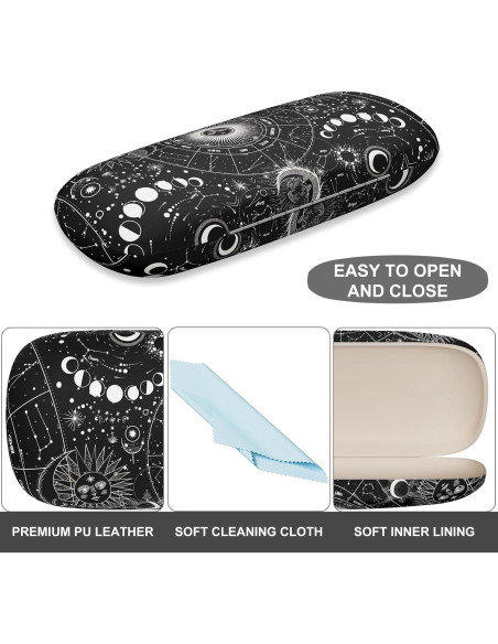 Estuche para Gafas ZAXMEY Duro Universal con Paño Limpieza Estuche para Gafas ZAXMEY Duro Universal con Paño Limpieza