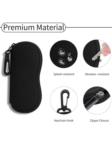Funda de Gafas Hion Neopreno Ultra Ligera con Cierre y Clip Funda de Gafas Hion Neopreno Ultra Ligera con Cierre y Clip