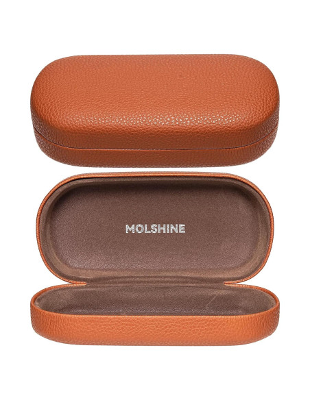Funda Dura de Cuero Molshine para Gafas de Sol Grande Funda Dura de Cuero Molshine para Gafas de Sol Grande