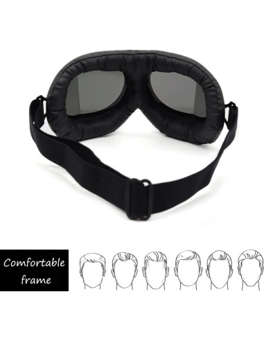 Gafas de piloto vintage Kucehiup UV protección plegables