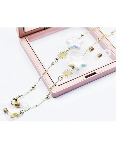 Cadena de Gafas Elegante para Mujeres - Estrella Dorado