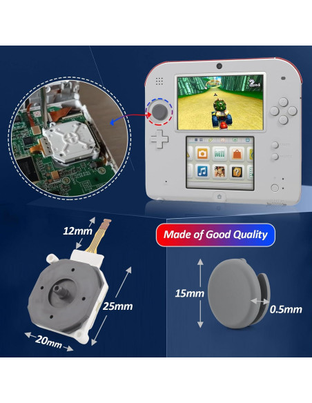 Reemplazo Joysticks 3D YWLRONG para Nintendo 3DS XL Gris Reemplazo Joysticks 3D YWLRONG para Nintendo 3DS XL Gris