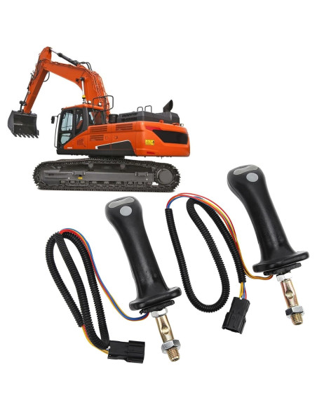 Mangos de Joystick de Excavadora Bnineteenteam 2 Pcs 3 Botones Mangos de Joystick de Excavadora Bnineteenteam 2 Pcs 3 Botones