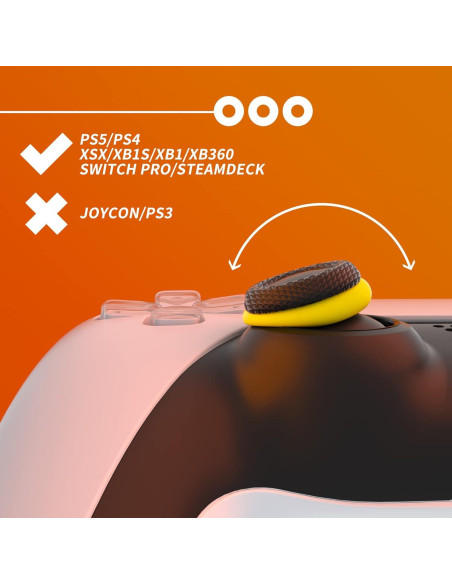 Anillos de Precisión PlayVital para Joystick PS5, PS4, Xbox Anillos de Precisión PlayVital para Joystick PS5, PS4, Xbox