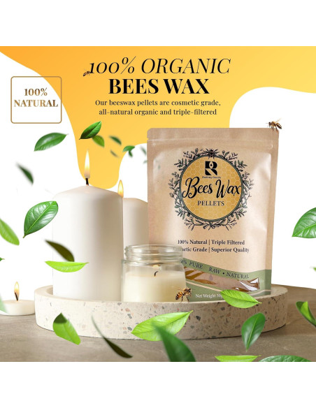 Pelletes de Cera de Abeja Natural Rodney Goods 30g - Grado Cosmético Pelletes de Cera de Abeja Natural Rodney Goods 30g - Grado Cosmético