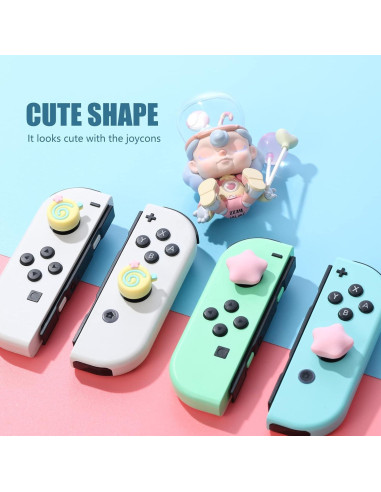 Funda Brillante y Empuñaduras para Pulgares Nintendo Switch Lite