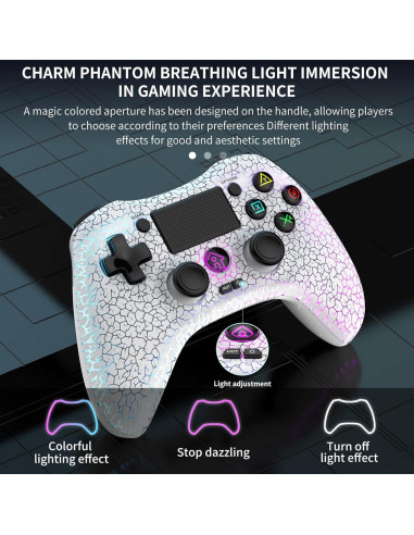 Controlador Inalámbrico RALAN LED 8 Colores para PS4