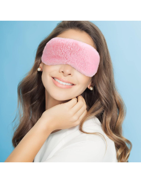 4 Máscaras de Ojos de Felpa y Seda Geyoga - Antifaz Sueño 4 Máscaras de Ojos de Felpa y Seda Geyoga - Antifaz Sueño