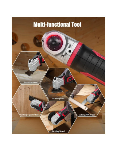 Multiherramienta Oscilante AVID POWER 20V Inalámbrica 31 Acc.