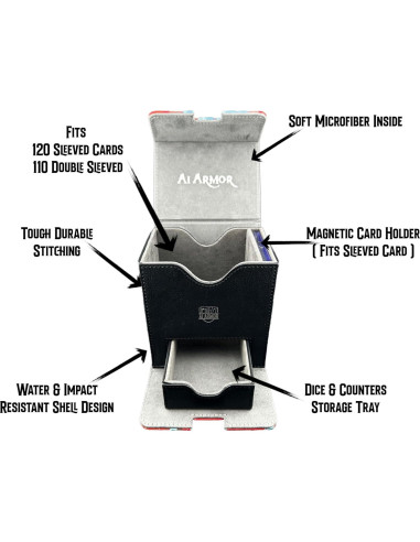 Caja de Almacenamiento Ai Armor para Cartas Commander 120