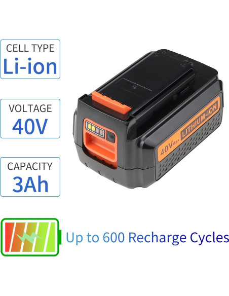Batería de Litio 40V Powerost LBX2040 Compatible Black & Decker Batería de Litio 40V Powerost LBX2040 Compatible Black & Decker
