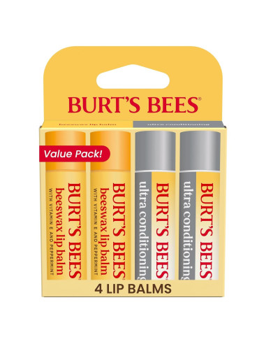 Bálsamo Labial Burt's Bees Ultra Hidratante Pack 4 Tubos 4.25g