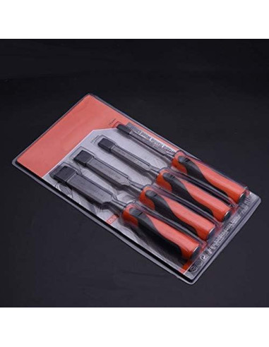 Juego de Cinceles de Madera Edward Tools 4 Piezas 0,64-2,54 cm