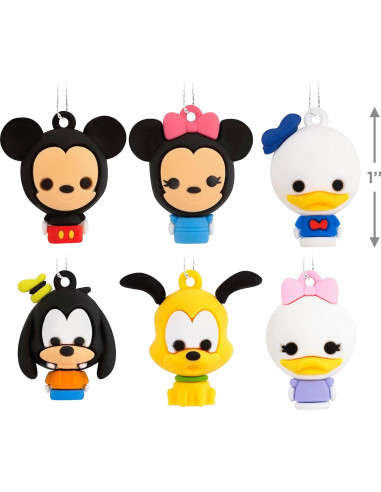 Adornos Navideños Miniatura Hallmark Mickey y Amigos Set 6