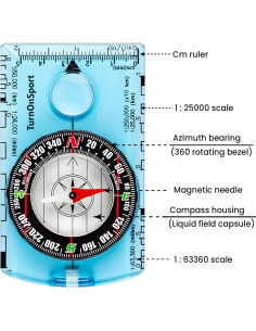 Brújula TurnOnSport - Brújula Compacta para Senderismo 2