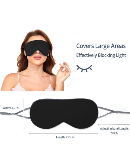 Paquete de 2 Máscaras para Dormir BATHRINS Ajustables Suaves Paquete de 2 Máscaras para Dormir BATHRINS Ajustables Suaves