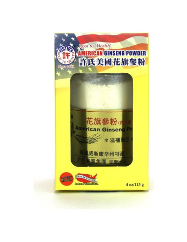 Polvo de Ginseng Americano Hsu's 113g - Sin Cafeína y Conservantes