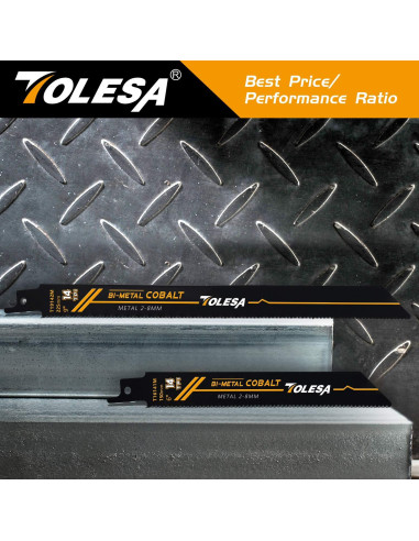 Hoja de sierra recíproca TOLESA 15.24 cm 14TPI bi-metal