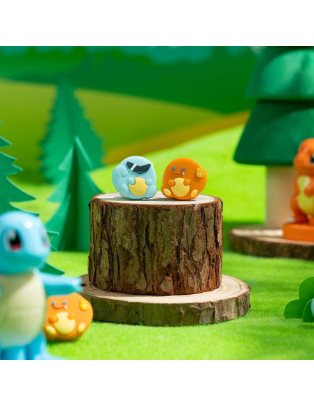 Tapa de agarre de pulgar WISHAVEN para Nintendo Switch - Squirtle y Charmander Tapa de agarre de pulgar WISHAVEN para Nintendo Switch - Squirtle y Charmander