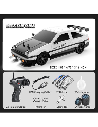 Coche de Control Remoto Desdoni Drift 1:16 4WD 18KM/H LED