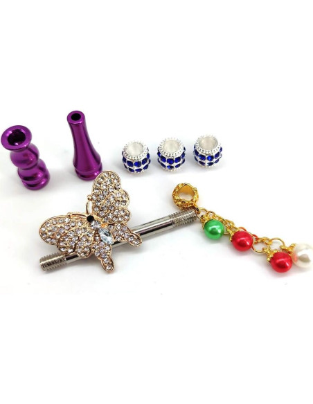 Juego de Hookah Douup Púrpura con Accesorios de Diamante Juego de Hookah Douup Púrpura con Accesorios de Diamante