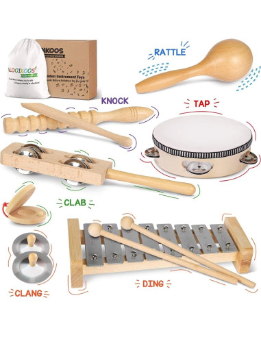 Set de Instrumentos Musicales Ecológicos LOOIKOOS para Niños