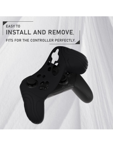 Funda Protectora de Silicona PlayVital para Controlador Pro Nintendo Switch - Negro