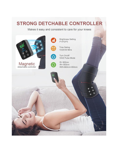 Faja Terapia Luz Roja Astarexin 72 LED Rodilla 3000mAh