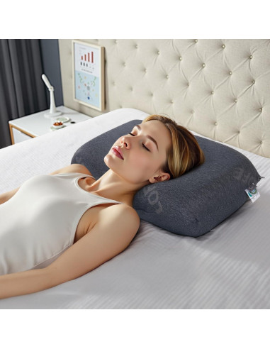 Almohada Ajustable Espuma Memoria LOFE 60x36 cm Alivio Cuello
