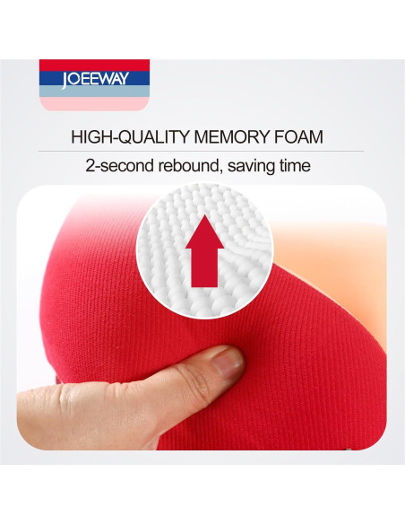 Almohada de Cuello de Viaje Joeeway Espuma de Memoria Roja Almohada de Cuello de Viaje Joeeway Espuma de Memoria Roja