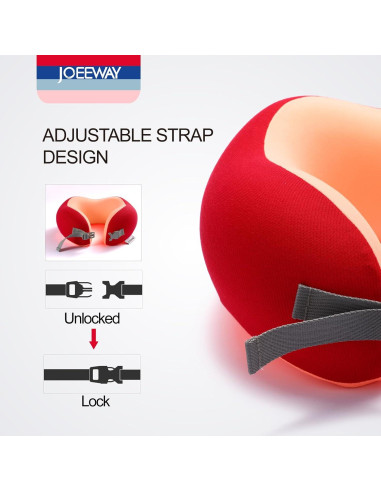Almohada de Cuello de Viaje Joeeway Espuma de Memoria Roja