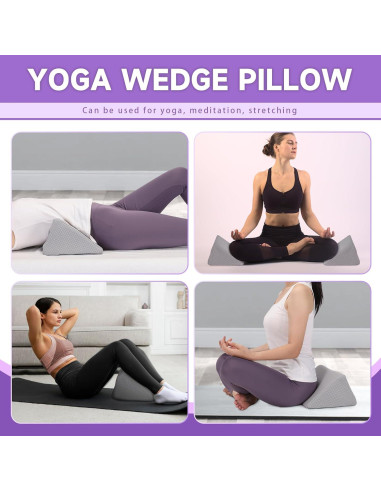 Almohada en Cuña Zantle de Espuma de Memoria Gris-S