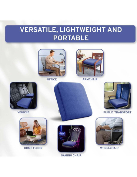 Cojín de Asiento Extra Grande Comfysure 48x43 cm Espuma Memoria Cojín de Asiento Extra Grande Comfysure 48x43 cm Espuma Memoria