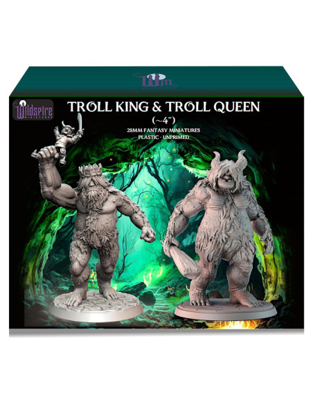 Miniaturas Rey y Reina Troll Wildspire 28mm D&D Pintables Miniaturas Rey y Reina Troll Wildspire 28mm D&D Pintables