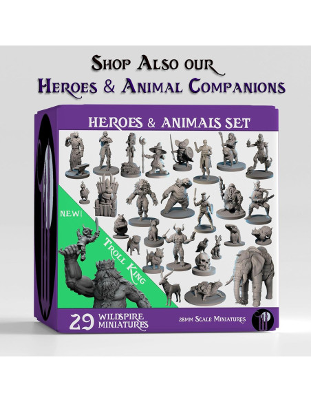 Miniaturas Rey y Reina Troll Wildspire 28mm D&D Pintables Miniaturas Rey y Reina Troll Wildspire 28mm D&D Pintables