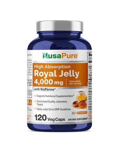 Extracto de Jalea Real NusaPure 10:1 400 mg 120 Cápsulas Vegetales