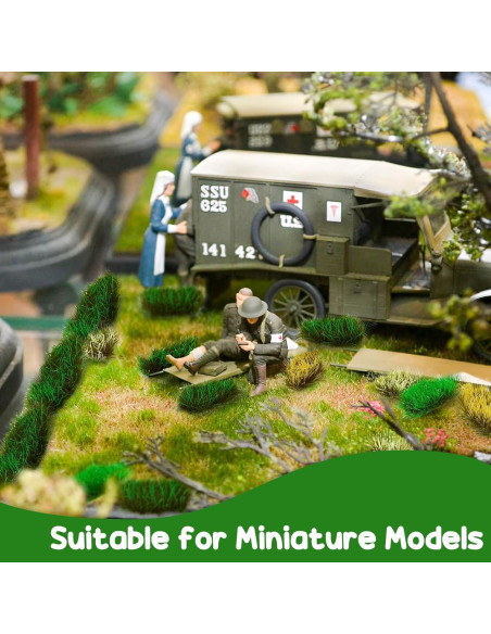 Warmtree 76 Piezas Hierba Estática Verde para Dioramas Warmtree 76 Piezas Hierba Estática Verde para Dioramas