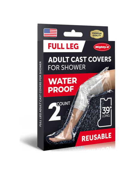 Cubiertas de Yeso Impermeables Mighty-X para Pierna 2pk Cubiertas de Yeso Impermeables Mighty-X para Pierna 2pk