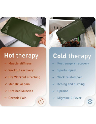 Paquete de Hielo de Gel Flexible Sherpa 30x20 cm 2P - Verde