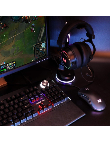 Mouse para Juegos Monster RGB 16,000 DPI Ergonómico Negro Mouse para Juegos Monster RGB 16,000 DPI Ergonómico Negro