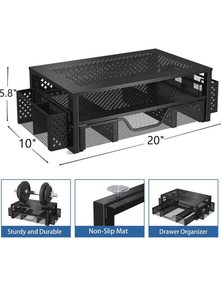 Soporte de Monitor Ergonómico Simple Trending Metal 2 Niveles Soporte de Monitor Ergonómico Simple Trending Metal 2 Niveles