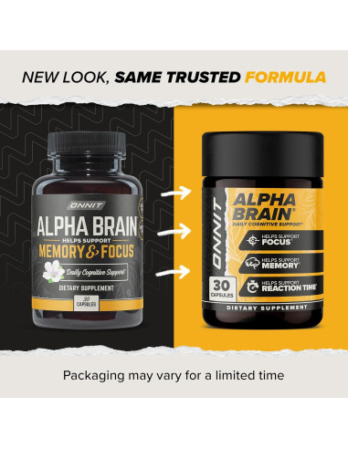 ONNIT Alpha BRAIN Suplemento Nootrópico 30 Cápsulas