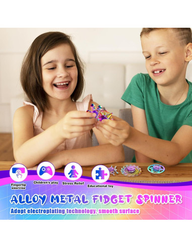 Paquete de 12 Spinners de Metal Aleado Lerifer - Juguetes Sensoriales