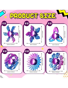 Conjunto de 72 Spinners Antiestrés Woanger - 6 Estilos 2