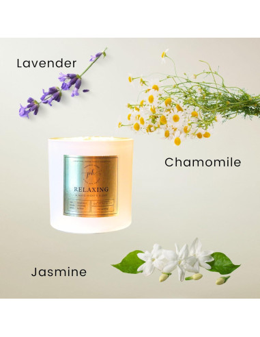 Vela Aromática Relajante Podaras Home 400g 60h Cera Soja
