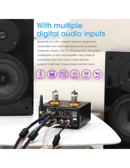 Amplificador Bluetooth Douk Audio ST-01 PRO 200W 2 Canales Amplificador Bluetooth Douk Audio ST-01 PRO 200W 2 Canales