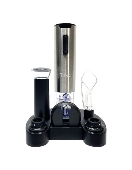 Juego de Abridor de Vino Eléctrico BIYADI 6 en 1 Accesorios Juego de Abridor de Vino Eléctrico BIYADI 6 en 1 Accesorios