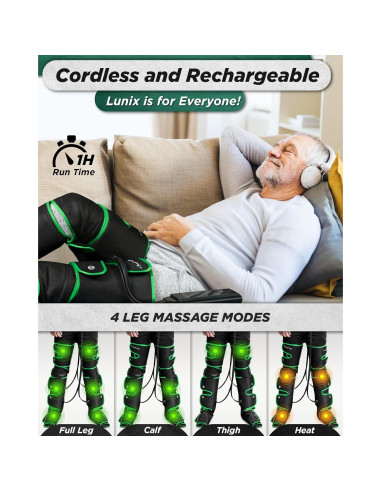 Masajeador de Aire para Pies y Piernas Lunix LX10 Verde