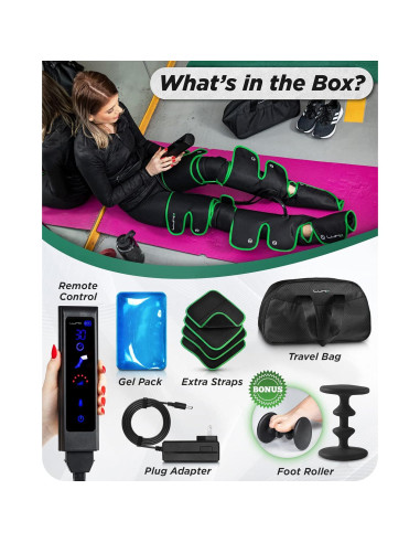 Masajeador de Aire para Pies y Piernas Lunix LX10 Verde