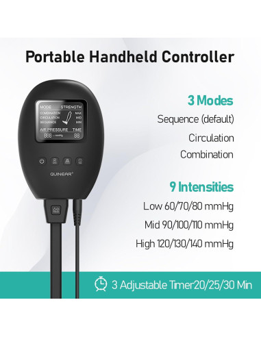 Masajeador de Compresión de Piernas QUINEAR QN-070A 3 en 1